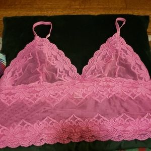 Pink VS lace pink bralette